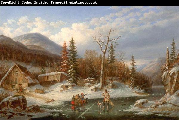 Cornelius Krieghoff Winter Landscape, Laval